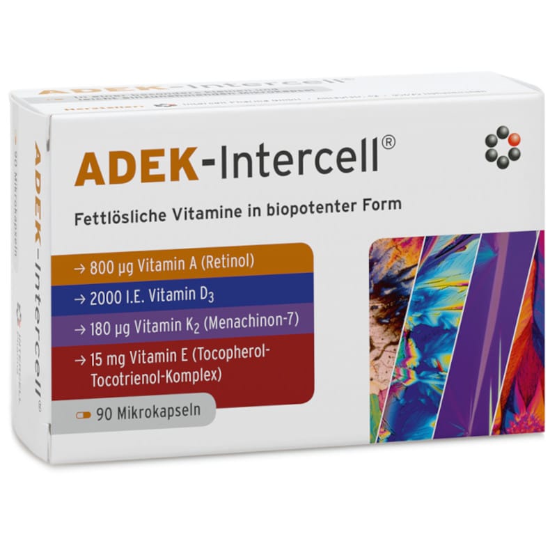 ADEK-Intercell Mitopharma - Kompleks 4 witamin - 90 kapsułek