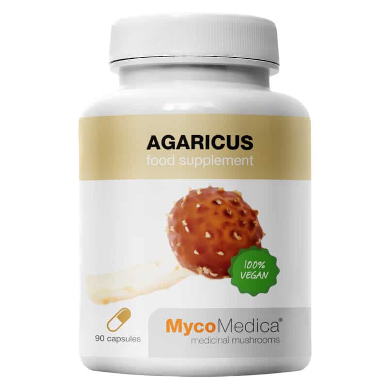 Agaricus MycoMedica 500 mg - Wspiera naturalne mechanizmy obronne i odporność - 90 kapsułek