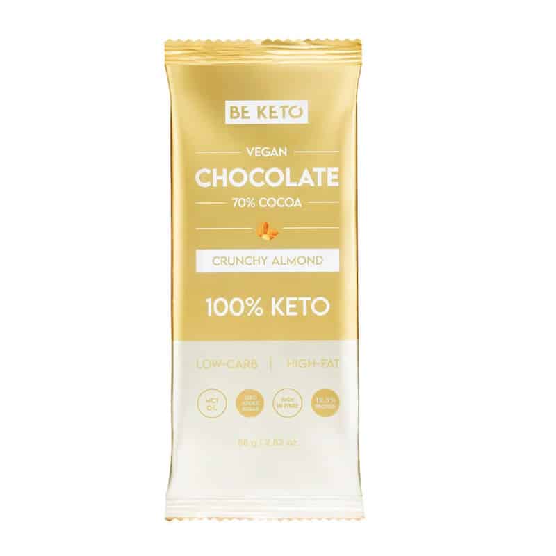 Wegańska Keto Czekolada z Olejem MCT BeKeto - Różne smaki 80 g (Smak: ciemna-klasyczna)