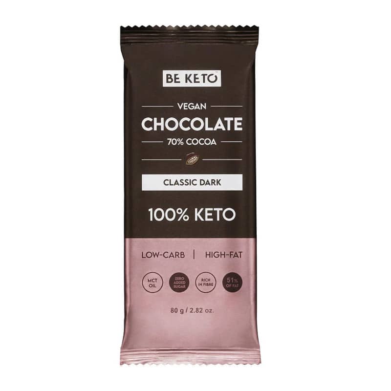 Wegańska Keto Czekolada z Olejem MCT BeKeto - Różne smaki 80 g (Smak: orzech-pekan)