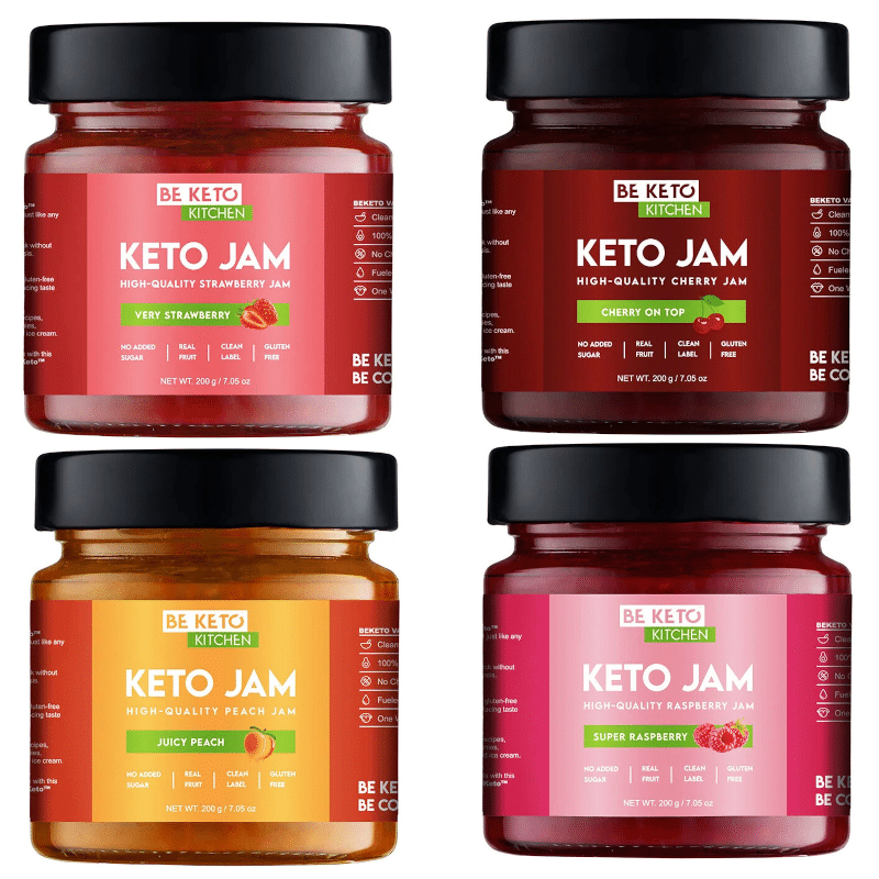 Keto Dżemy od Beketo - Smak bez Kompromisów i Minimalna Ilość Węglowodanów - 200 g (Smak: wisniowy)