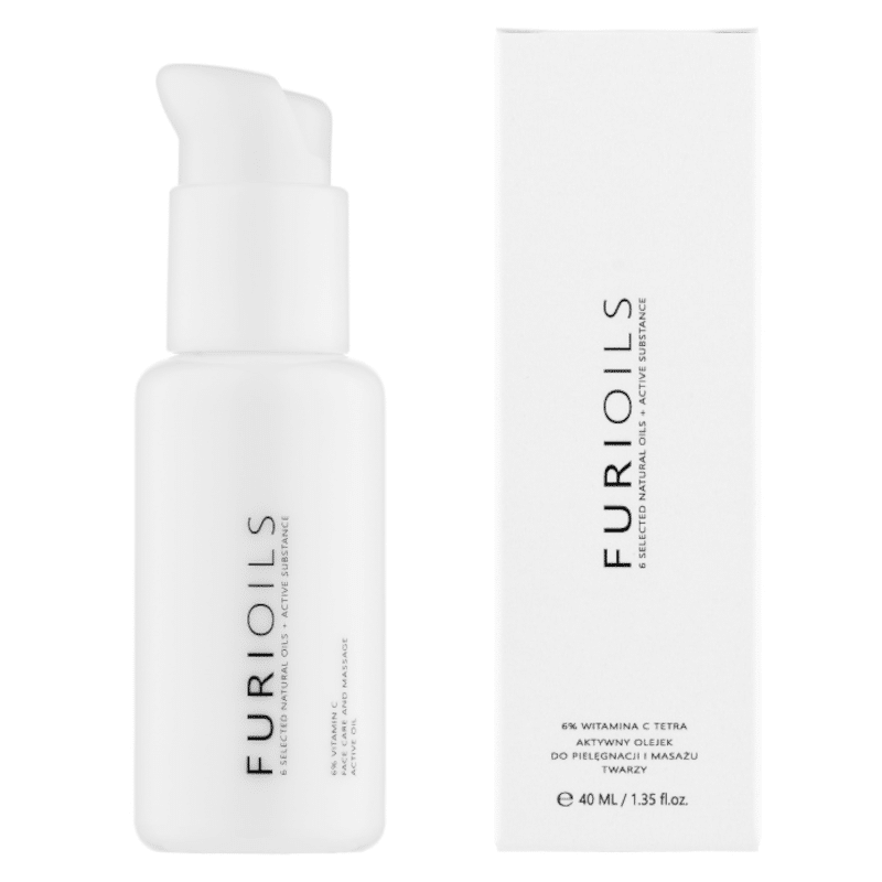 Furioils Active Oil 6% Vitamin C Tetra  Liqpharm - Przeciwzmarszczkowe serum olejowe do masażu twarzy - 40 ml
