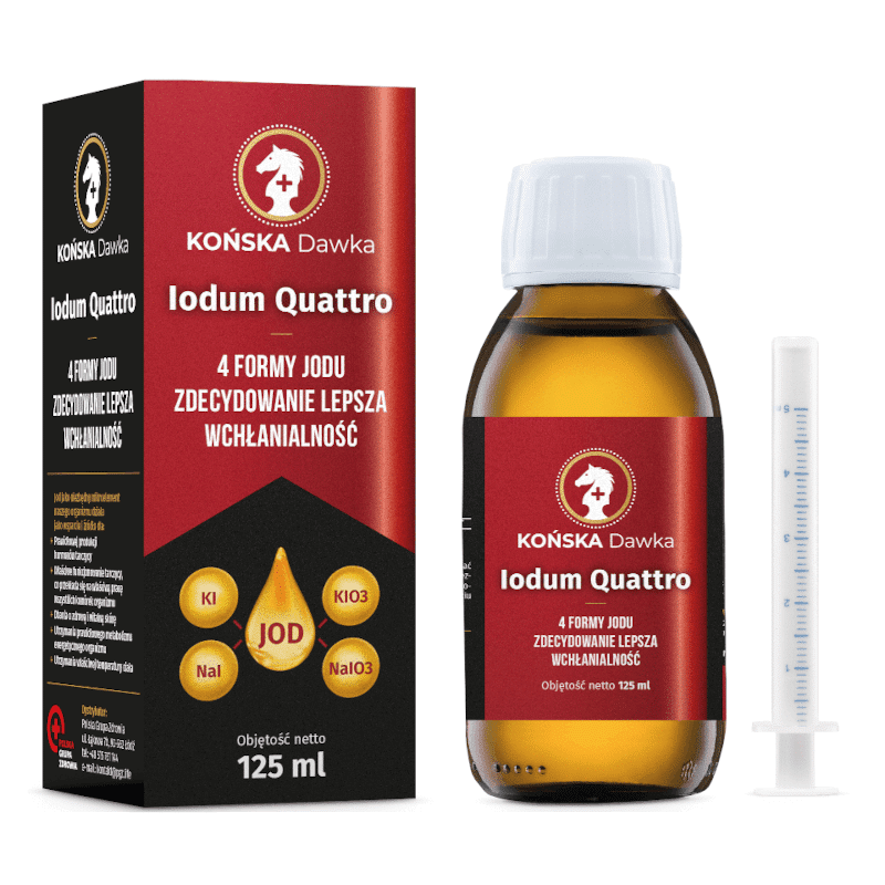 Iodum Quattro Końska Dawka - 4 formy jodu Końska Dawka - 125 ml
