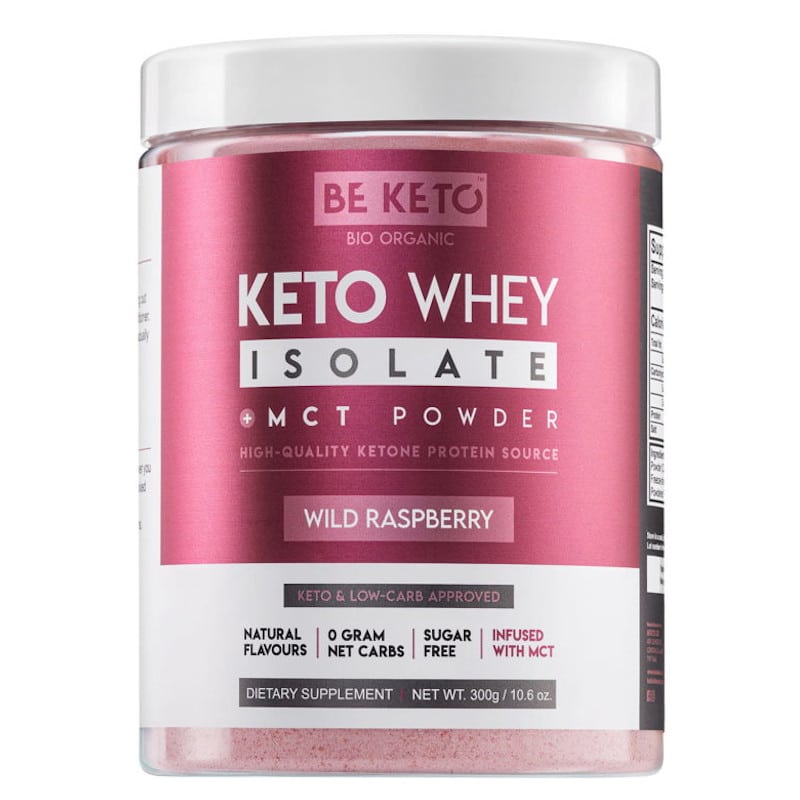 Keto Izolat Białka z olejem MCT BeKeto 300 g - Różne smaki (Smak: naturalna-czekolada)