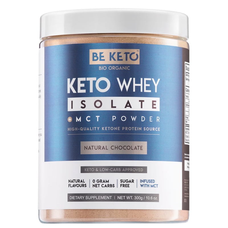 Keto Izolat Białka z olejem MCT BeKeto 300 g - Różne smaki (Smak: kokos-biala-czekolada)