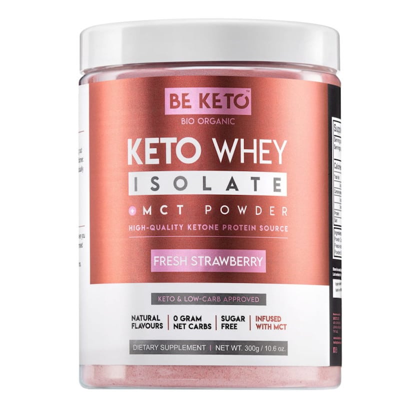 Keto Izolat Białka z olejem MCT BeKeto 300 g - Różne smaki (Smak: naturalna-czekolada)
