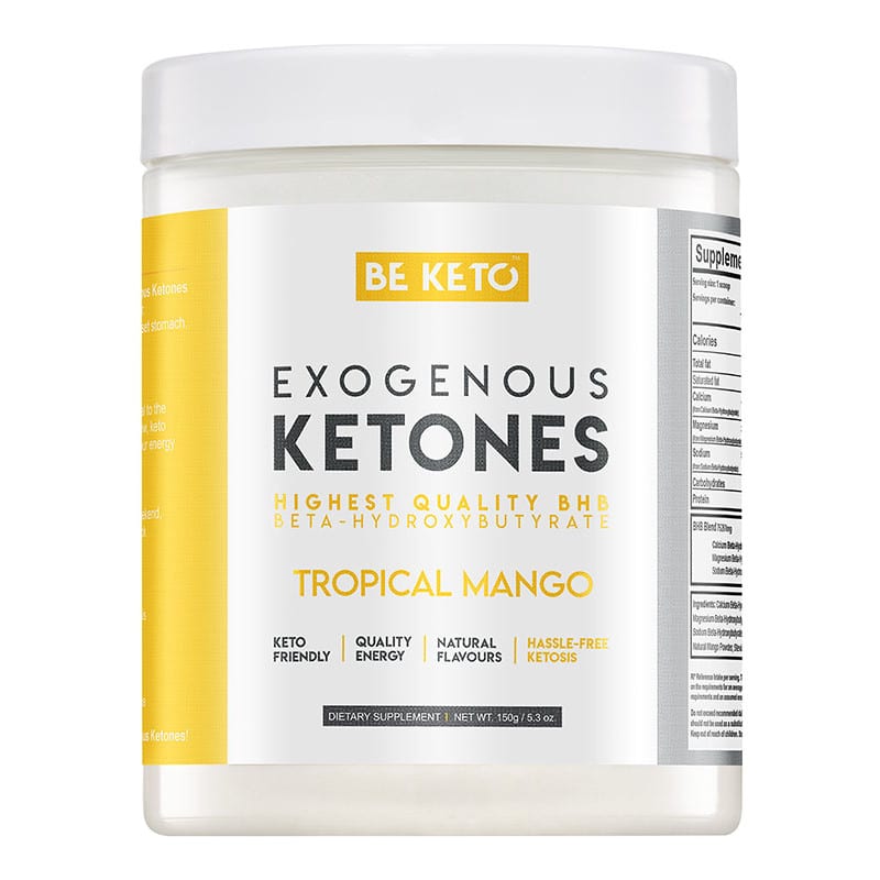 Ketony Egzogenne BeKeto w proszku 150 g - Różne smaki (Smak: soczysta-brzoskwinia)