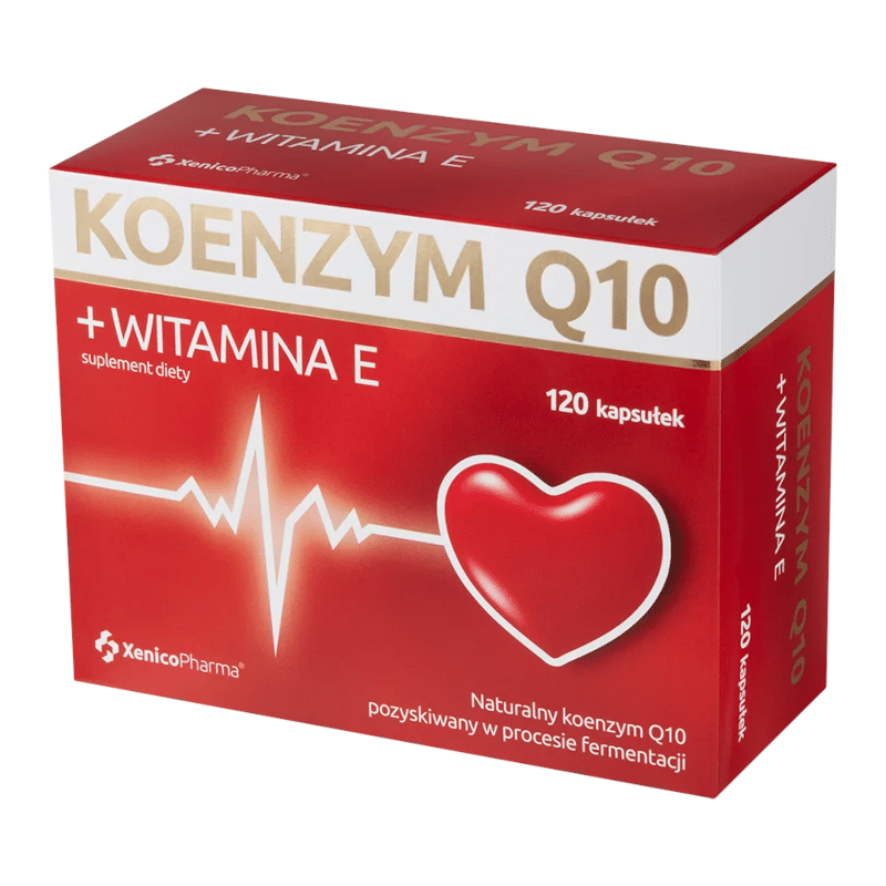 Koenzym Q10 z witaminą E Xenico Pharma - Wsparcie energii i komórek 120 kapsułek