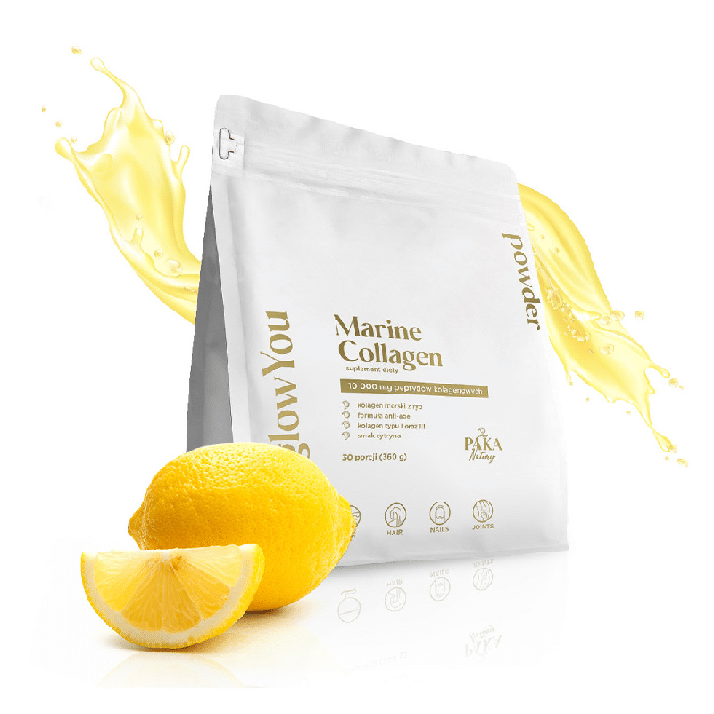 Kolagen morski glowYou Paka Natury - 10 000 mg - 30 porcji do picia o smaku Mango, Arbuz i Cytryna (Smak: arbuz)