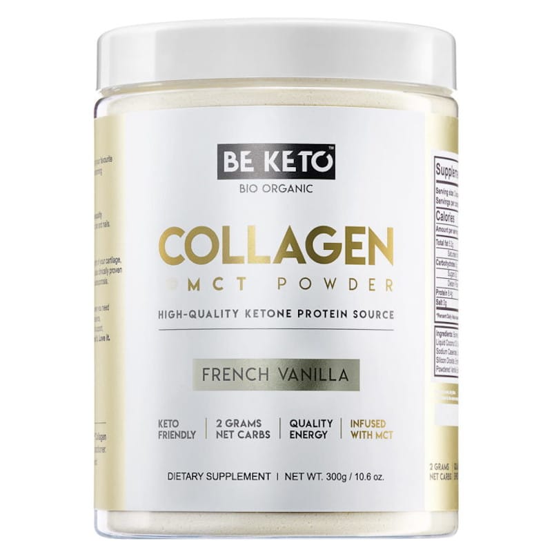 Kolagen z olejem MCT BeKeto w proszku 300 g - Różne smaki (Smak: dzika-malina)