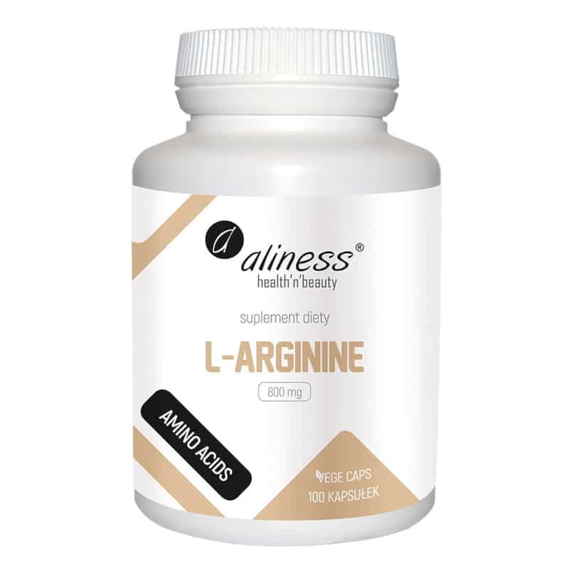L-Arginine 800 mg Aliness - Zdrowie naczyń krwionośnych - 100 kapsułek