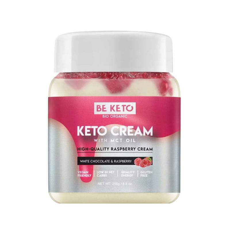 Keto Krem z Olejem MCT BeKeto - Różne Smaki 250 g (Smak: krolowa-makadamia)