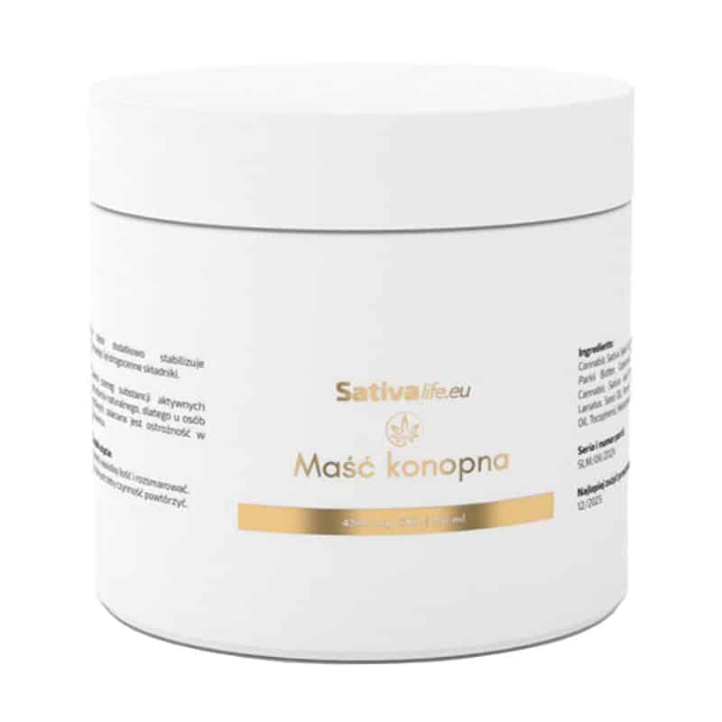 Maść Konopna 1500 mg CBD Sativa Life - Do twarzy i ciała - 50ml, 150ml (Pojemnosc: 150-ml)