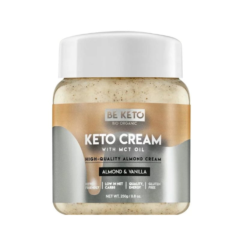 Keto Krem z Olejem MCT BeKeto - Różne Smaki 250 g (Smak: pekan-solony-karmel)