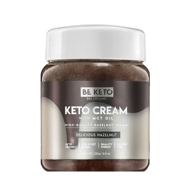 Keto Krem z Olejem MCT BeKeto - Różne Smaki 250 g (Smak: maslo-orzechowe)