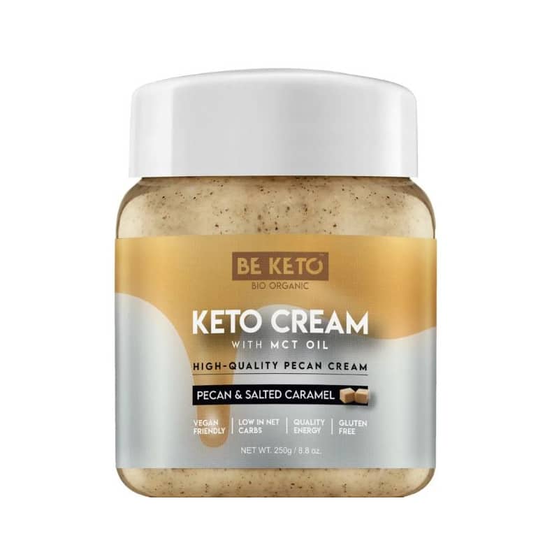 Keto Krem z Olejem MCT BeKeto - Różne Smaki 250 g (Smak: biala-czekolada-malina)