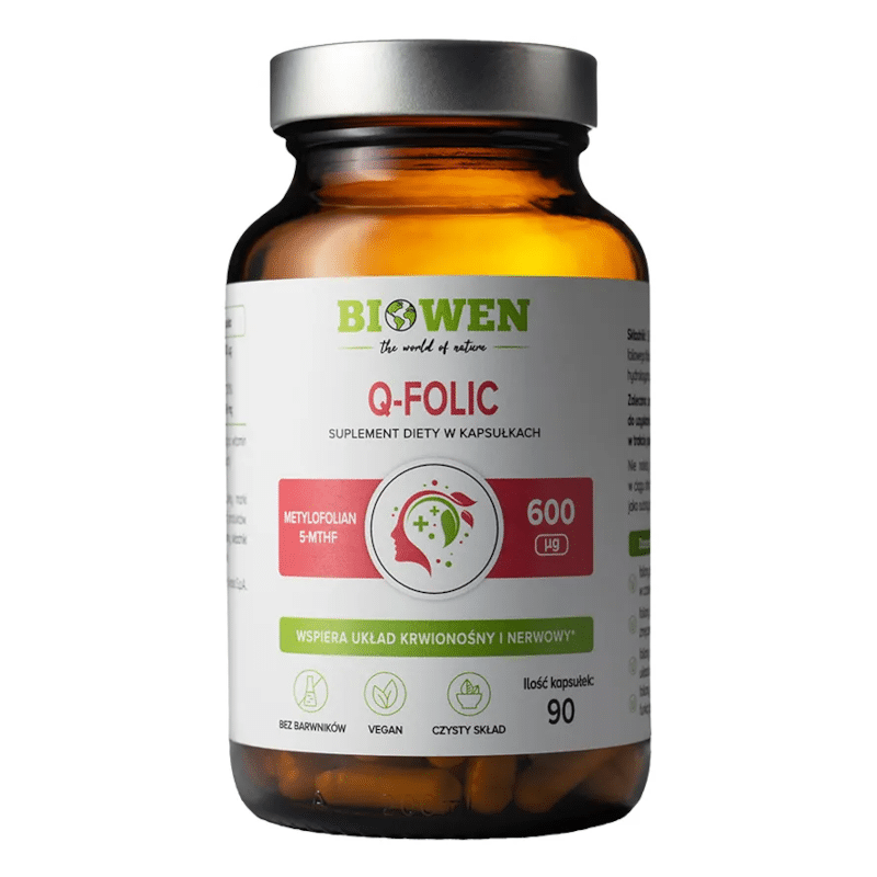 Q-folic Biowen - Metylowany kwas foliowy - 90 kapsułek