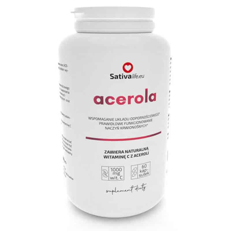 Acerola Sativa Life - Acerola naturalna witamina C - 60 kapsułek