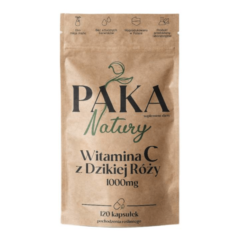Witamina C z Dzikiej Róży Paka Natury - 120 kapsułek