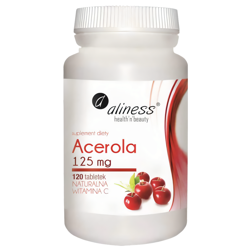 Acerola 125 mg Aliness - Naturalna Witamina C - 120 tabletek
