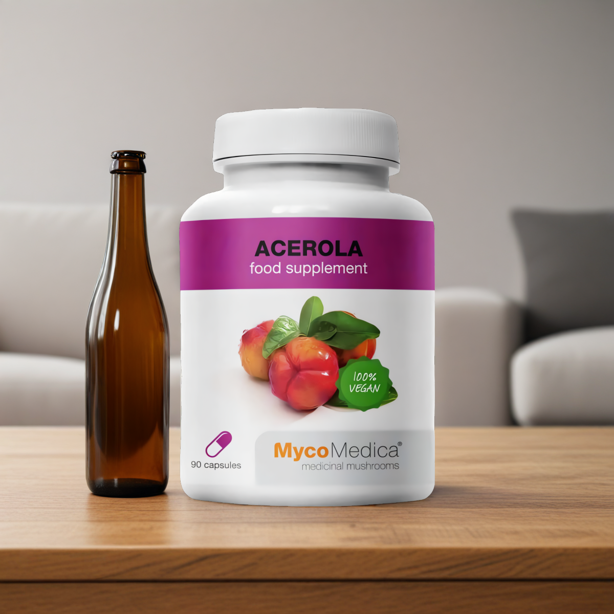 Acerola MycoMedica - Naturalne źródło witaminy C - 90 kapsułek
