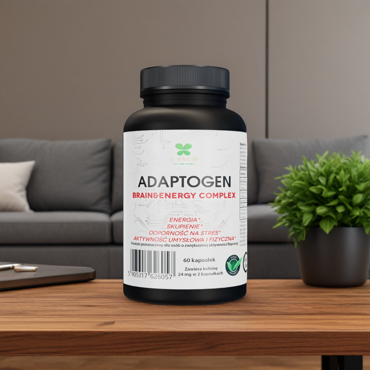 ADAPTOGEN Lanco - Dodaje energii, wspiera pamięć i koncentrację  - 60 kapsułek