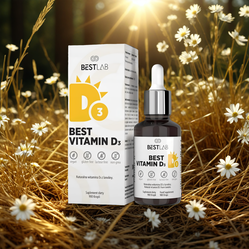 Best Vitamin D3 Best Lab - Naturalna Witamina D3 w kroplach z lanoliny - 30 ml