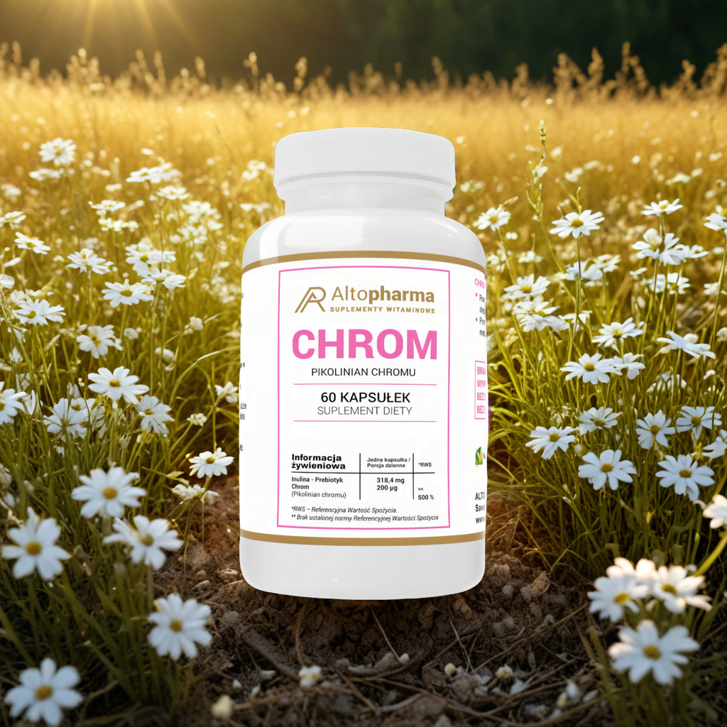 Chrom Alto Pharma - Pokolinian chromu wzbogacony o prebiotyk - 60 kapsułek