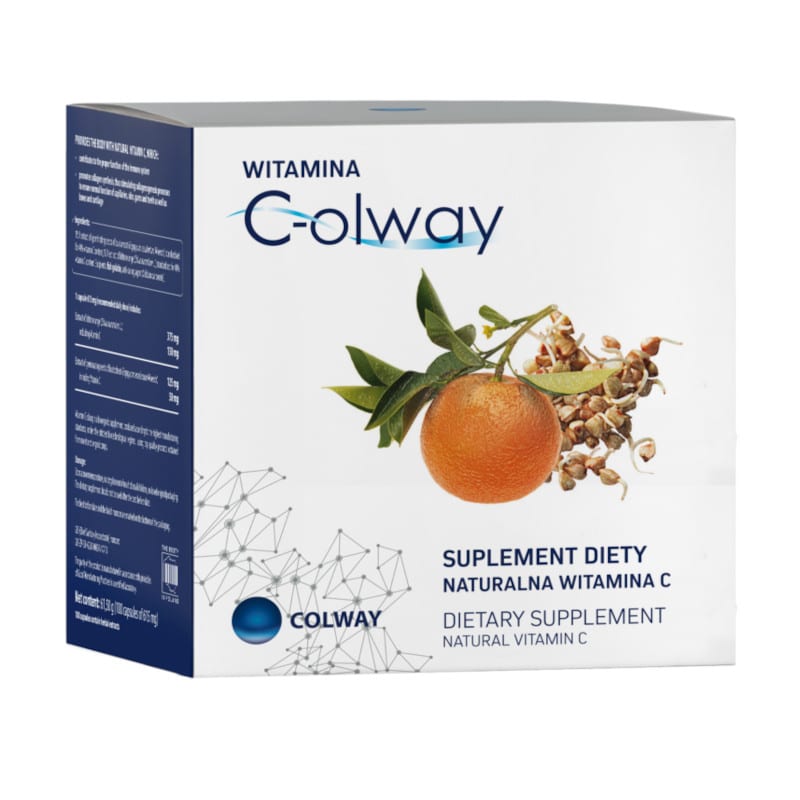 Naturalna Witamina C 100% pozyskiwana z roślin Colway - 100 kapsułek