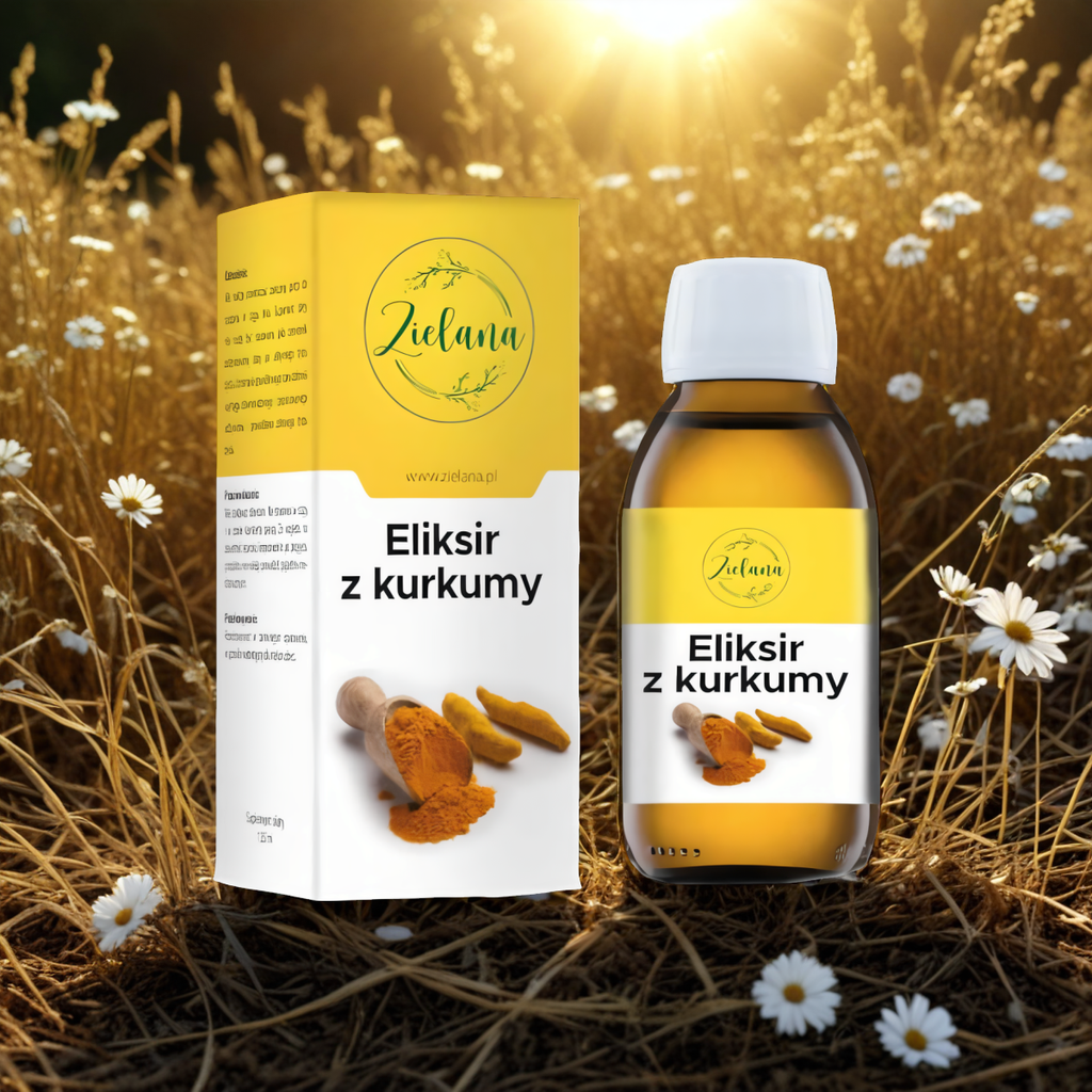 Eliksir z Kurkumy Zielana - Wspomaga trawienie -125ml