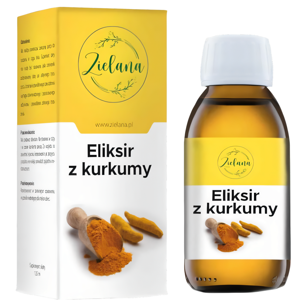 Eliksir z Kurkumy Zielana - Wspomaga trawienie -125ml