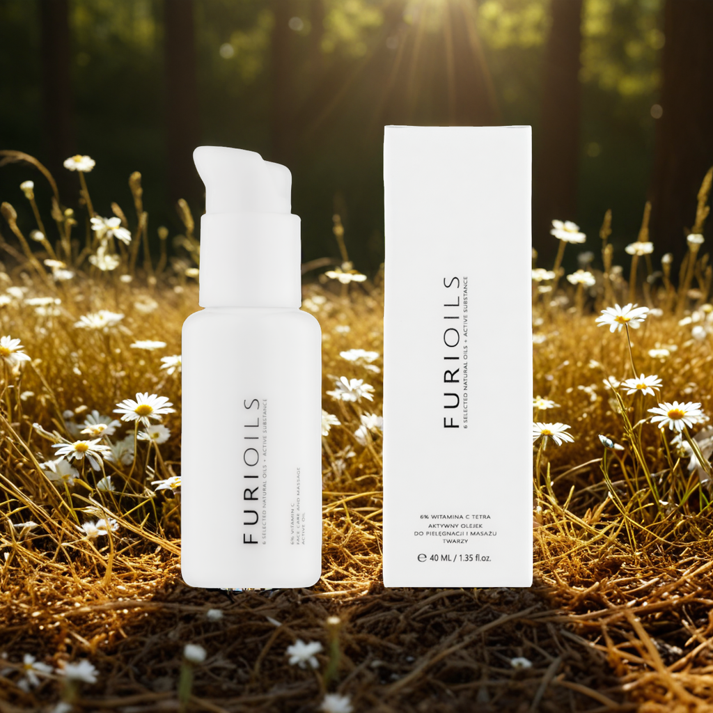 Furioils Active Oil 6% Vitamin C Tetra  Liqpharm - Przeciwzmarszczkowe serum olejowe do masażu twarzy - 40 ml