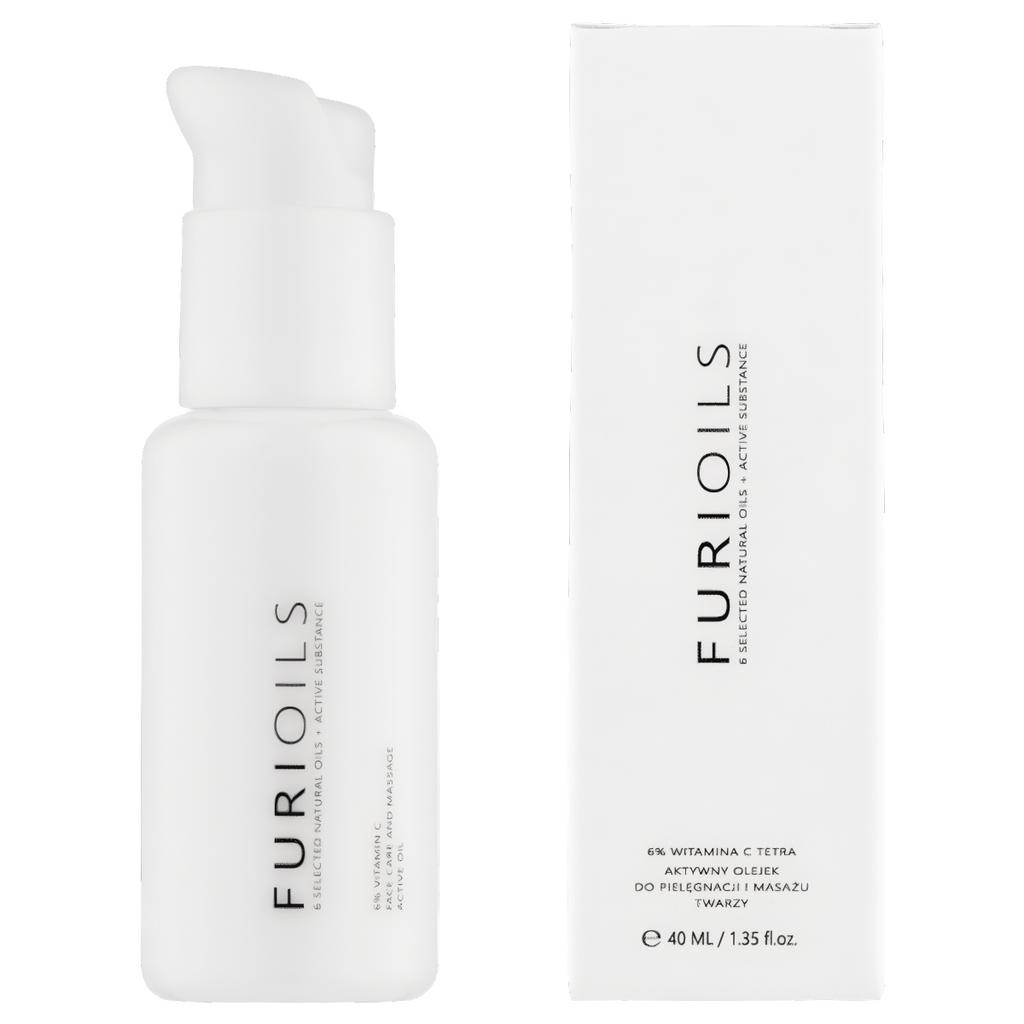 Furioils Active Oil 6% Vitamin C Tetra  Liqpharm - Przeciwzmarszczkowe serum olejowe do masażu twarzy - 40 ml