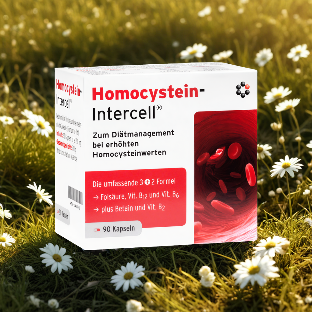 Homocystein intercell Mitopharma - Wsparcie prawidłowego poziomu homocysteiny - 90 kapsułek
