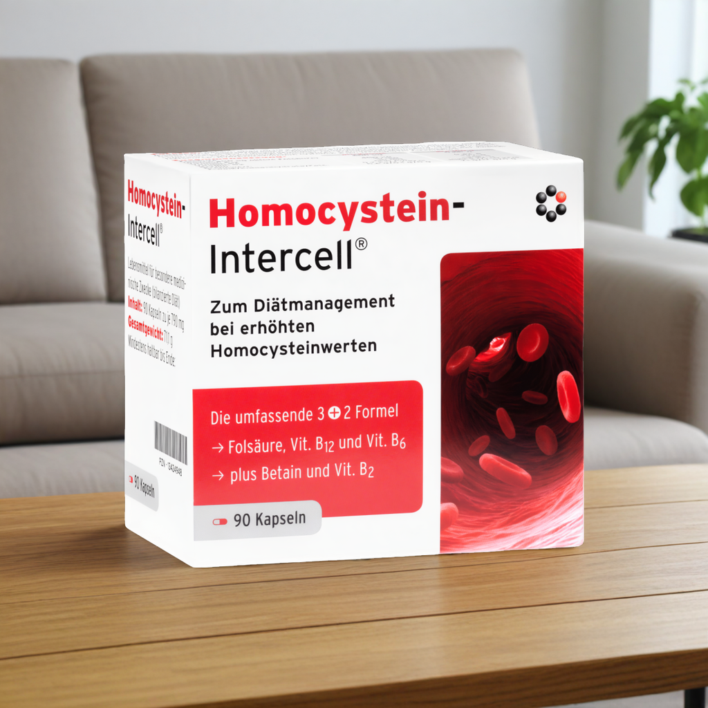 Homocystein intercell Mitopharma - Wsparcie prawidłowego poziomu homocysteiny - 90 kapsułek