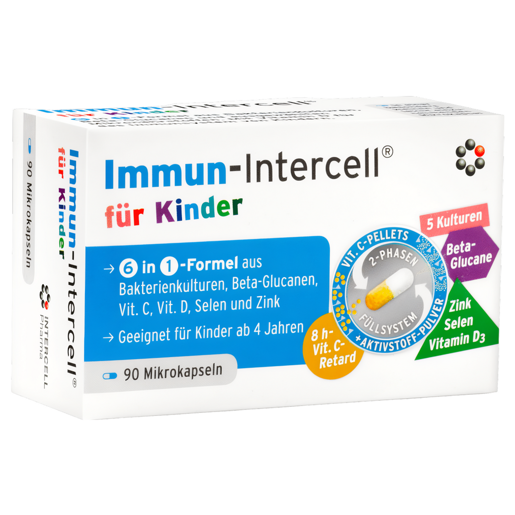 Immun intercell dla dzieci Mitopharma - Wsparcie odporności dla najmłodszych - 90 kapsułek