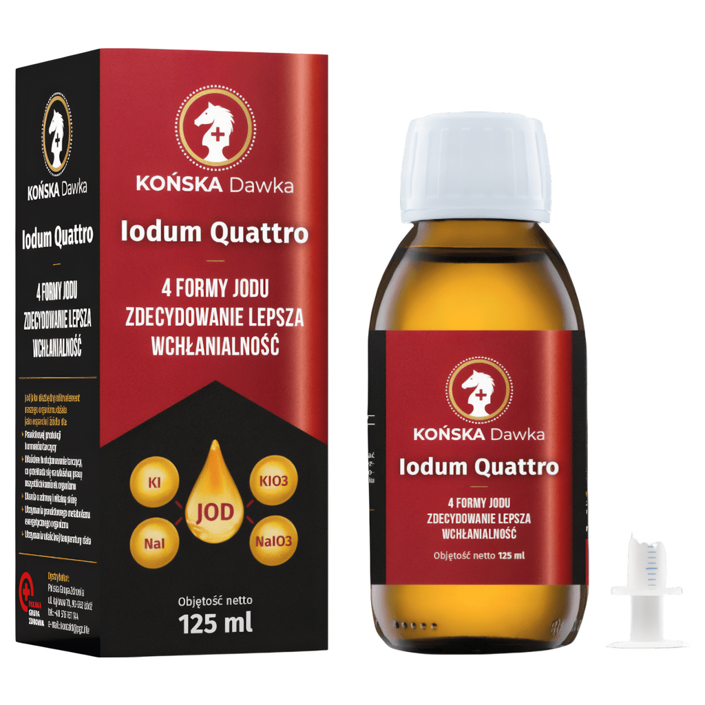 Iodum Quattro Końska Dawka - 4 formy jodu Końska Dawka - 125 ml