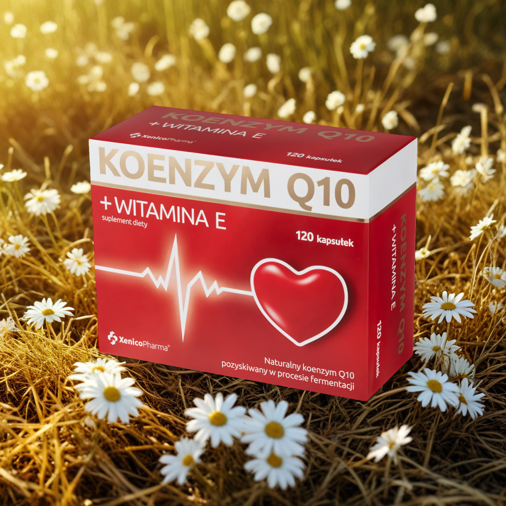 Koenzym Q10 z witaminą E Xenico Pharma - Wsparcie energii i komórek 120 kapsułek