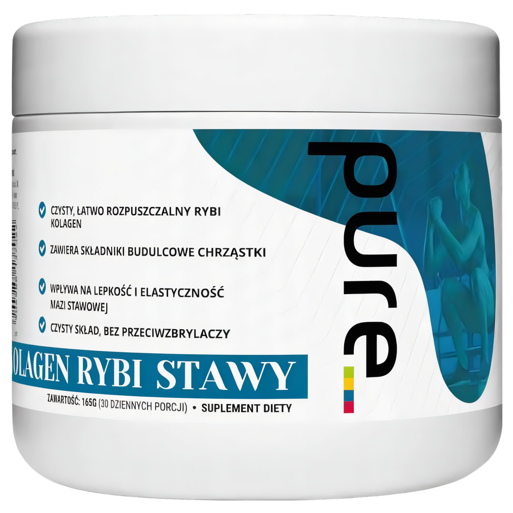 Kolagen rybi na stawy Pure + Siarka organiczna, Glukozamina i Chondroityna – 30 porcji (165 g)