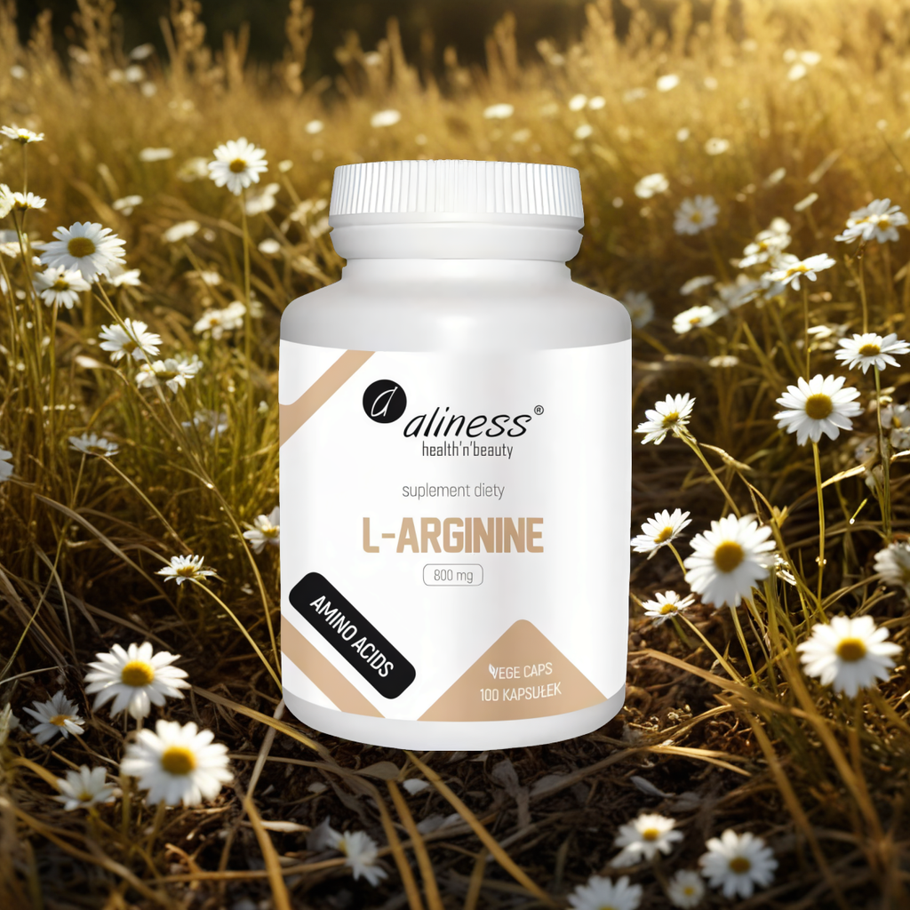 L-Arginine 800 mg Aliness - Zdrowie naczyń krwionośnych - 100 kapsułek
