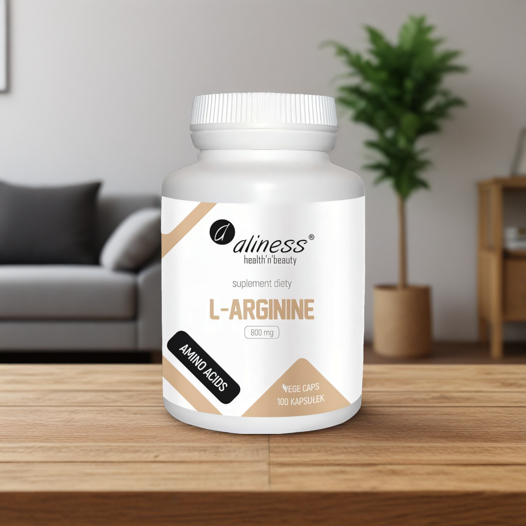 L-Arginine 800 mg Aliness - Zdrowie naczyń krwionośnych - 100 kapsułek