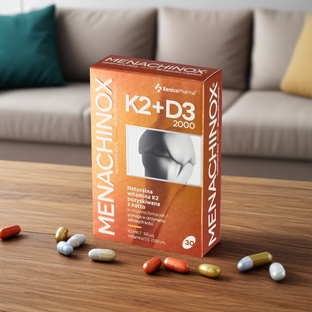 Menachinox K2 + D3 Xenico Pharma - Zdrowe kości - 30 kapsułek