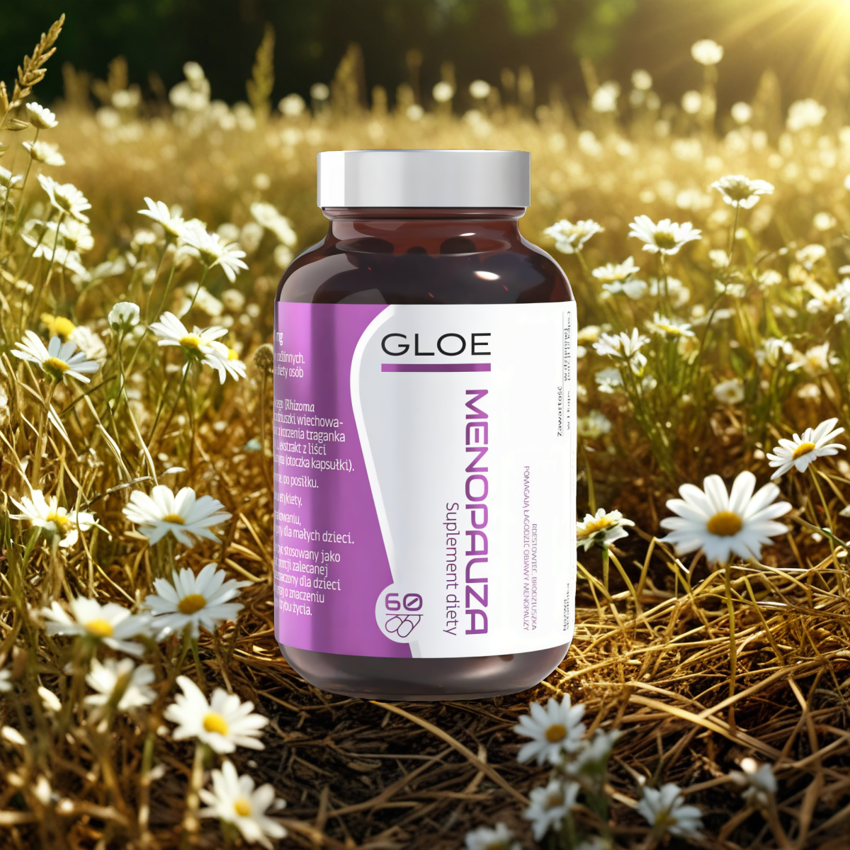 Menopauza GLOE - Pomaga łagodzić objawy menopauzy - 60 kapsułek