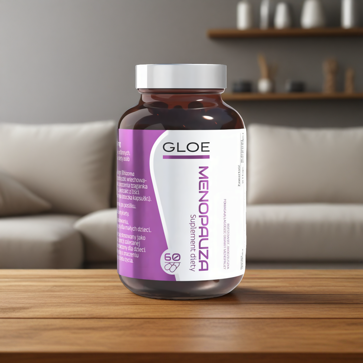 Menopauza GLOE - Pomaga łagodzić objawy menopauzy - 60 kapsułek