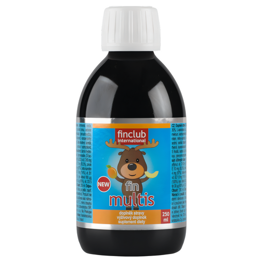 Multis Finclub - Syrop pełen witamin dla dzieci - 250 ml o smaku melon i mango