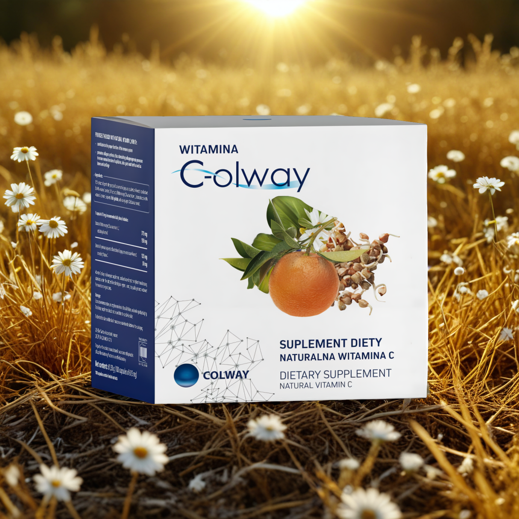 Naturalna Witamina C 100% pozyskiwana z roślin Colway - 100 kapsułek