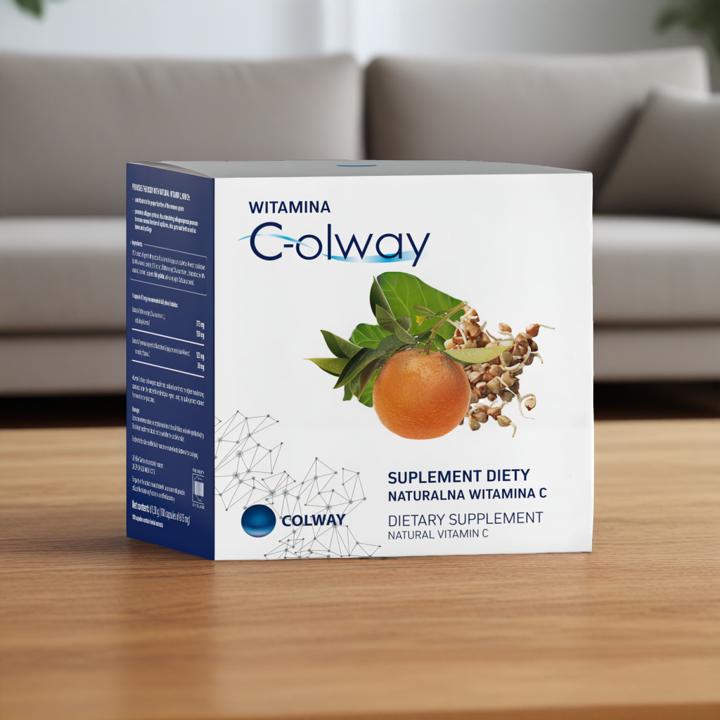 Naturalna Witamina C 100% pozyskiwana z roślin Colway - 100 kapsułek