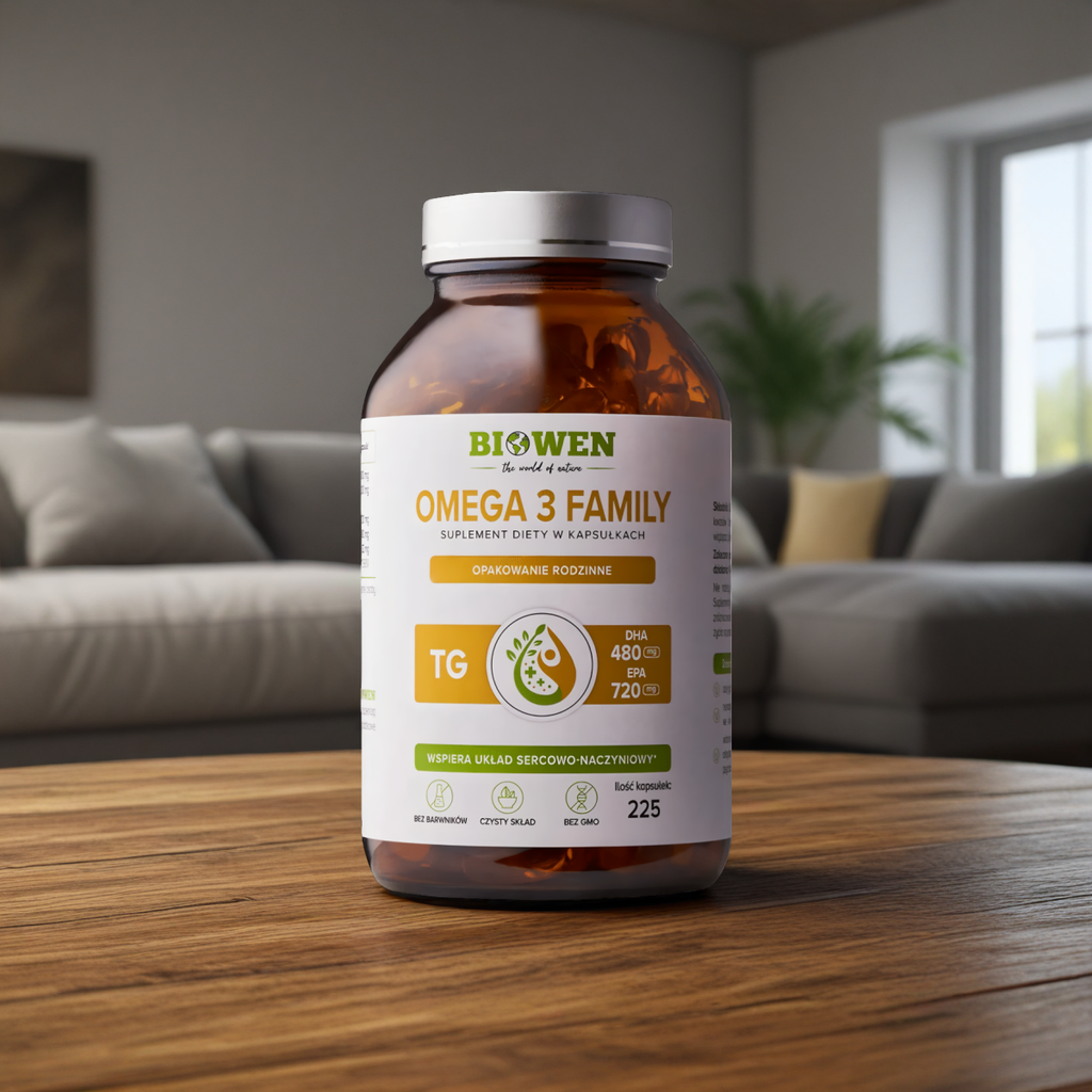 Omega 3 Family Biowen - Dla całej rodziny - 225 kapsułek