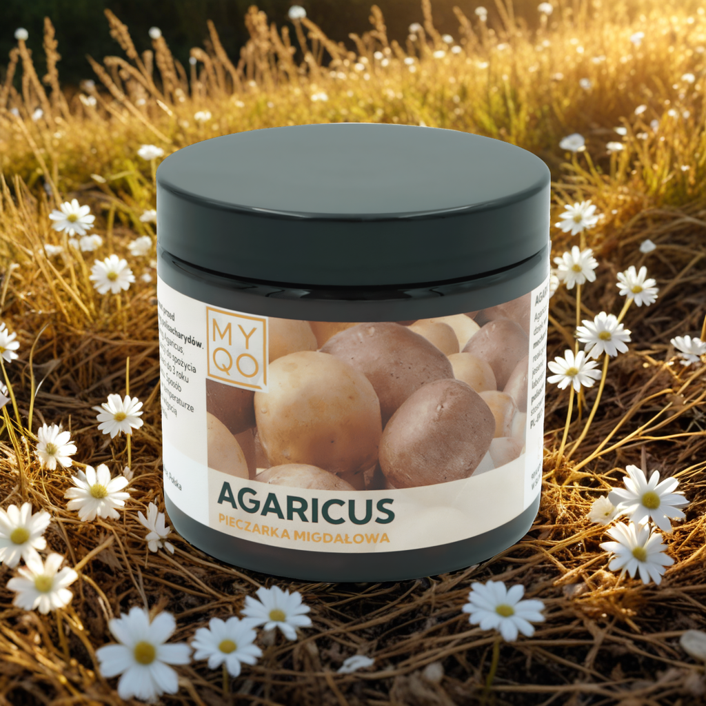 Pieczarka migdałowa Agaricus MYQO 500 mg 30% - 90 kapsuek (Kopia)