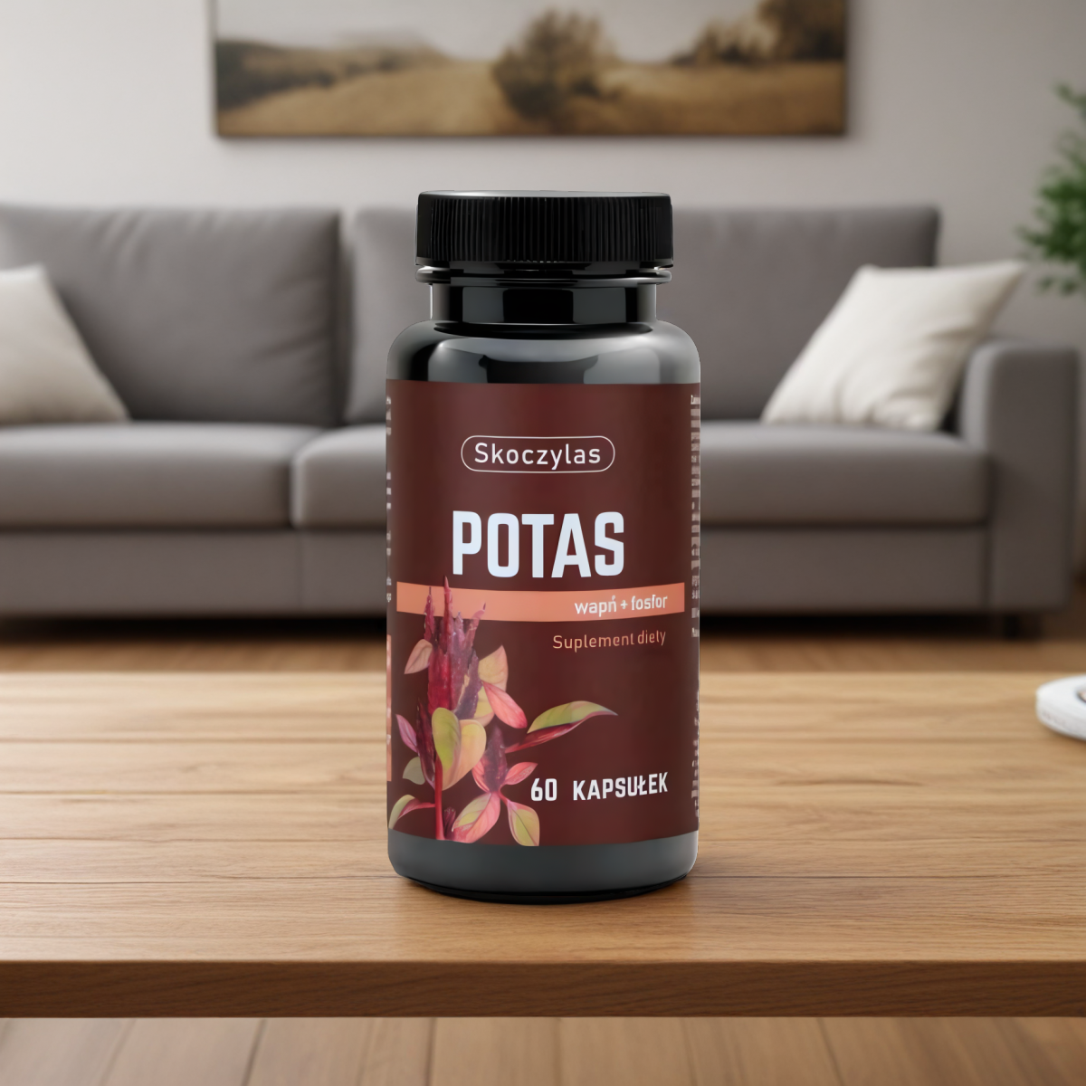 Potas + Wapń + Fosfor Skoczylas - Wspomaga zdrowie kości i zębów - 60 kapsułek
